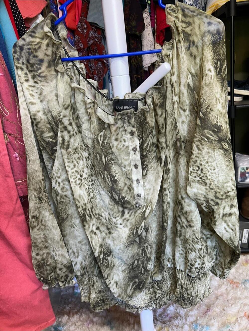 Lane Bryant Women's Animal Print Blouse Size 18/20W